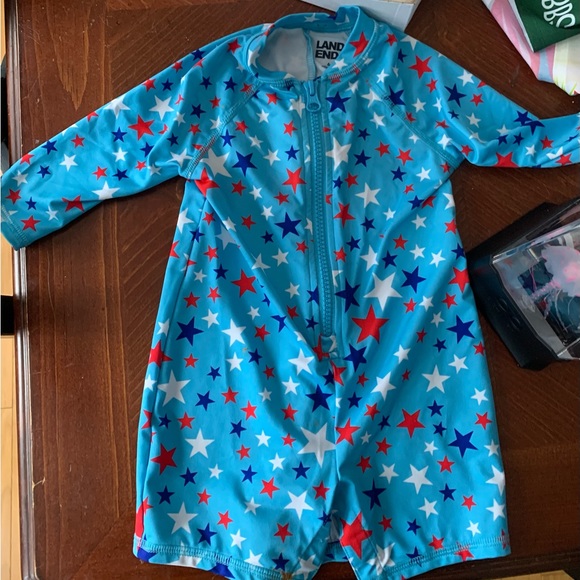 Set of 2 6-9 month baby swimsuits lands end and Disney - Picture 2 of 4